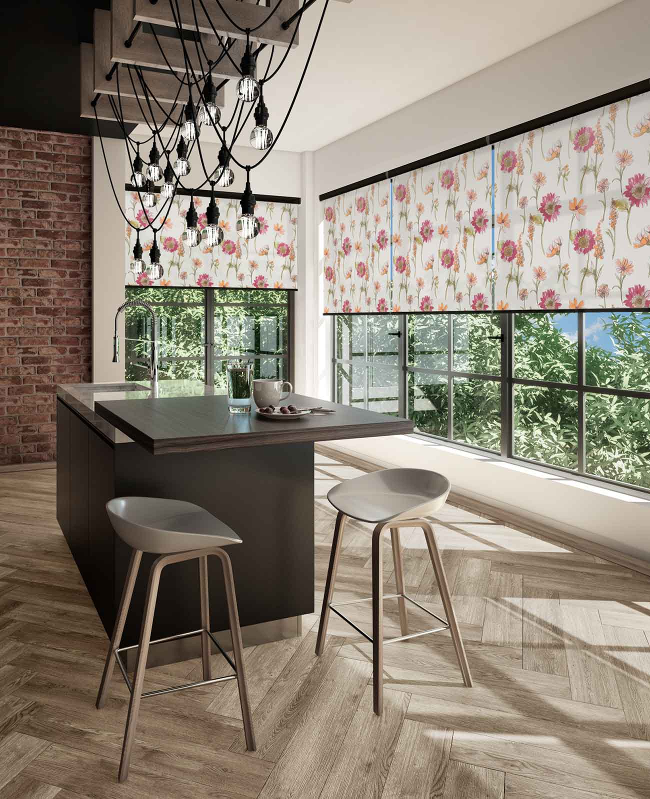 Roller Blind in kitchen - Apex Elite Blinds Belfast
